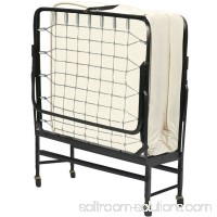 Fully Assembled Portable Rollaway Folding Cot Bed with Mattress, Multiple Sizes   